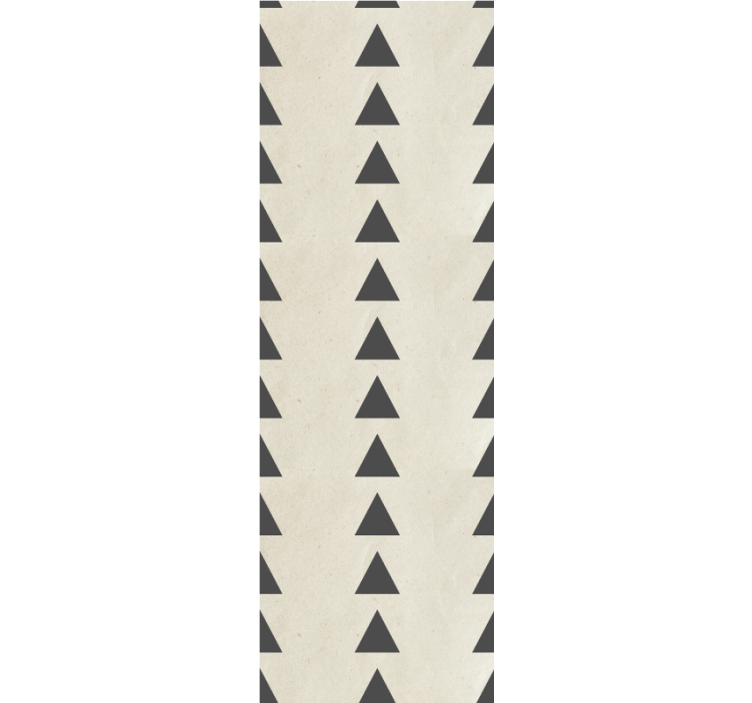Rullgardin modern mörkgrå trianglar med sliten look - Tenstickers