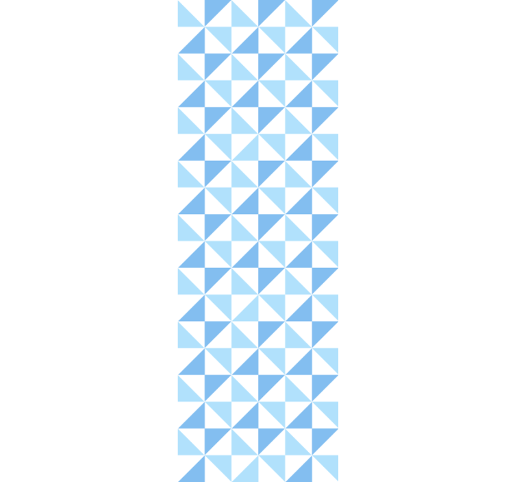 Rullgardin modern ljusblå nyanser trianglar mönster - Tenstickers