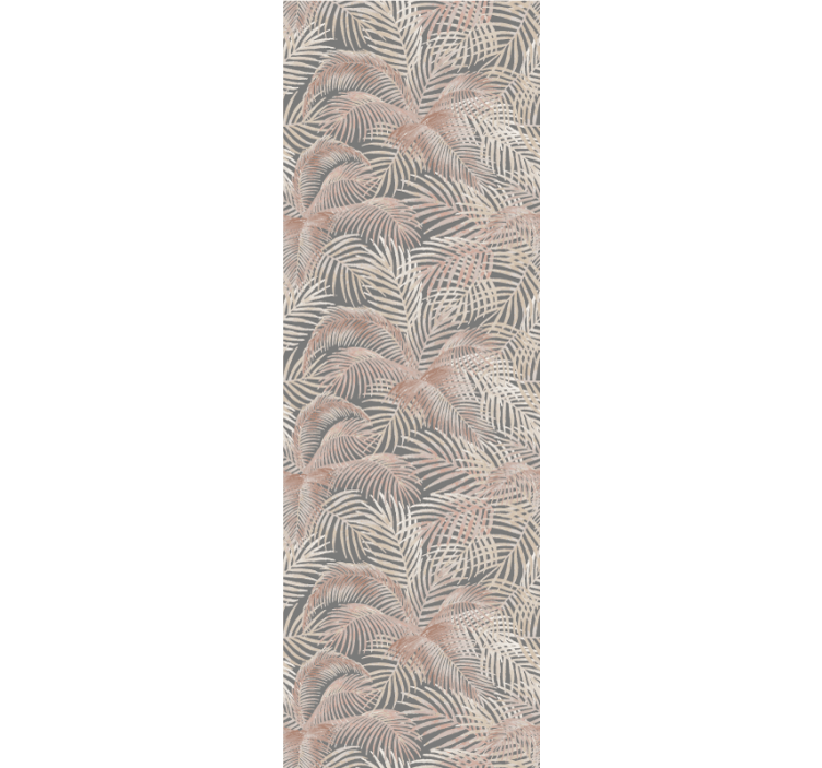 Rullgardin modern palmblads kontur - Tenstickers