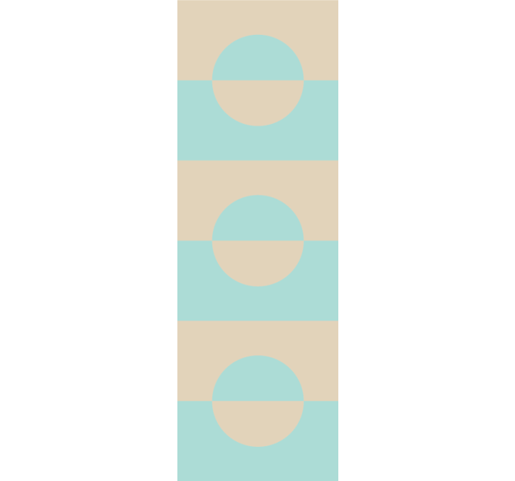 Rullgardin modern ljusblå och beige prickar med rutor - Tenstickers