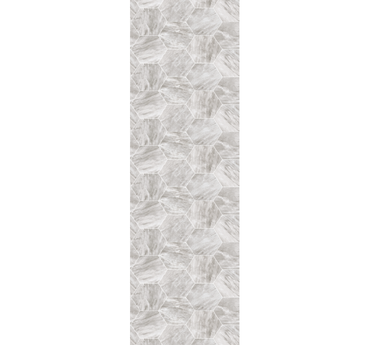 Rullgardin grå guldmarmor hexagonmönster - Tenstickers