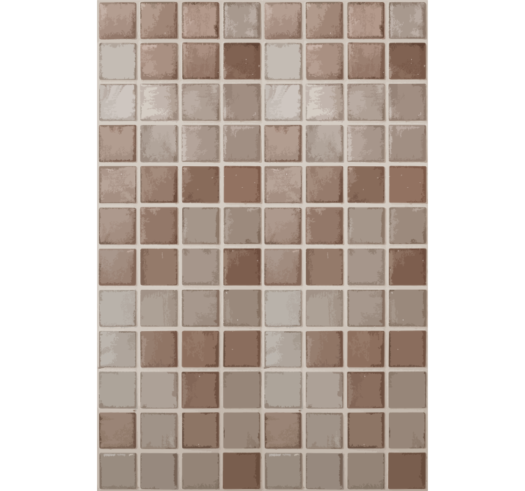 Rullgardin beige med keramikrutemönster - Tenstickers