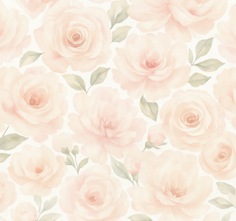Rullgardin rosa pion vintage - Tenstickers