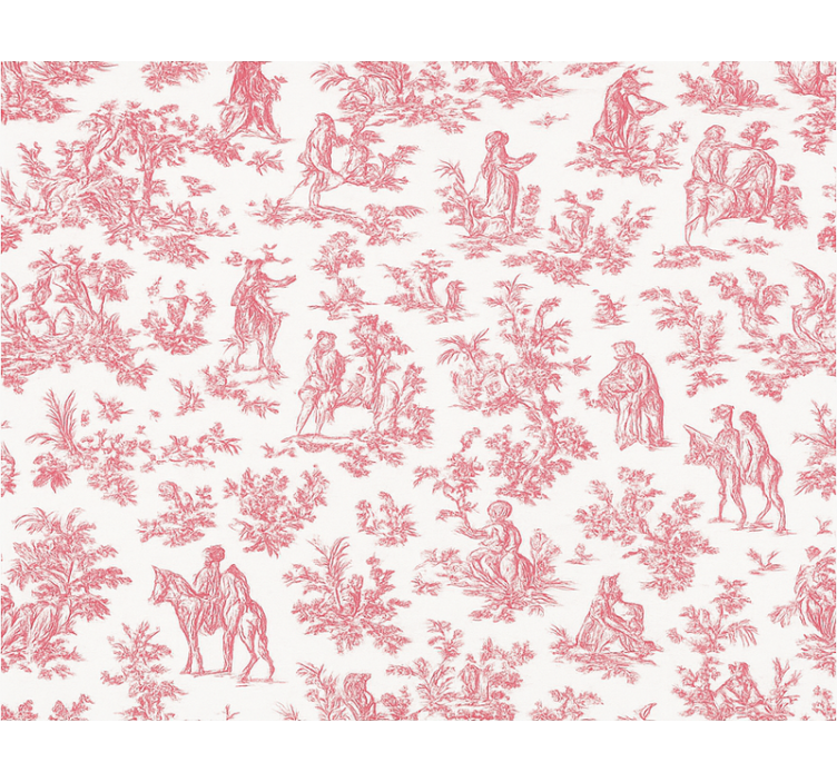 Rullgardin rosa vintage lantlig design - Tenstickers