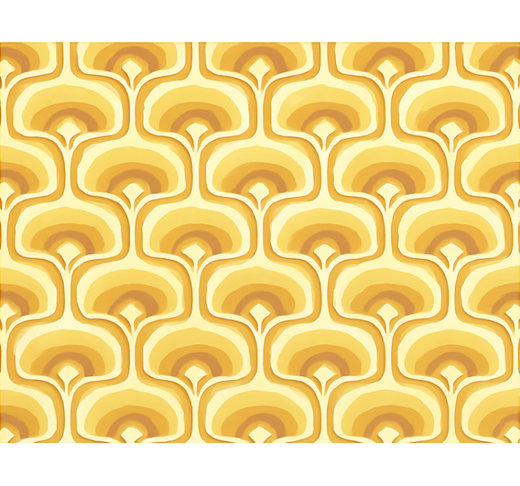 Rullgardin gul retro gult mönster - Tenstickers