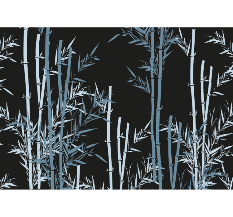 Rullgardin kök med design av bambublad - Tenstickers