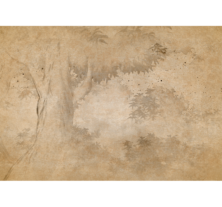 Rullgardin kök vintage regnskog landskap - Tenstickers