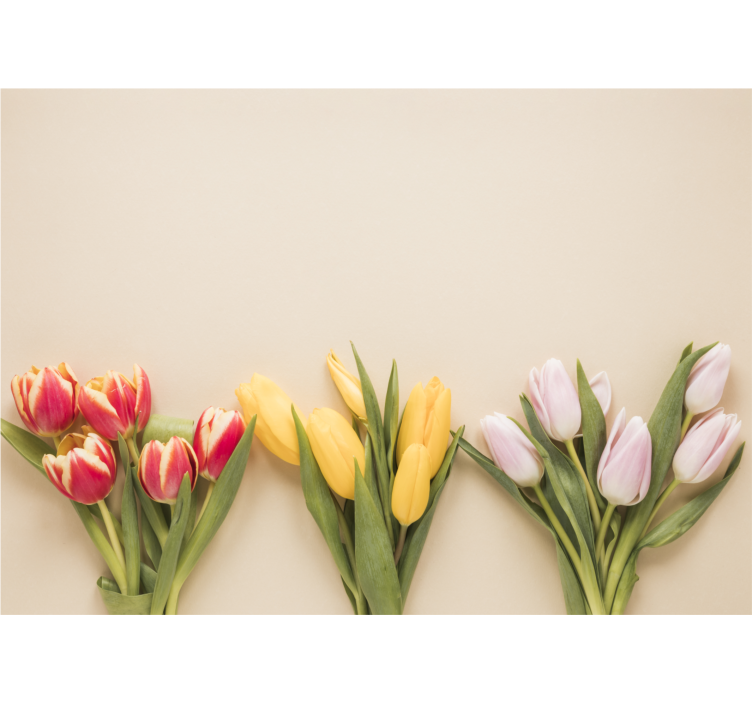 Rullgardin kök i tre olika färger av blommor - Tenstickers