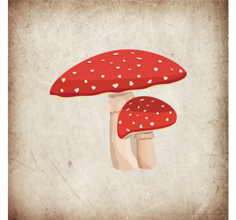 Rullgardin kök amanita svamp illustration - Tenstickers