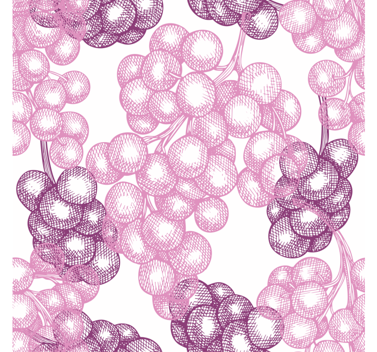 Rullgardin kök handritade rosa och lila druvor - Tenstickers
