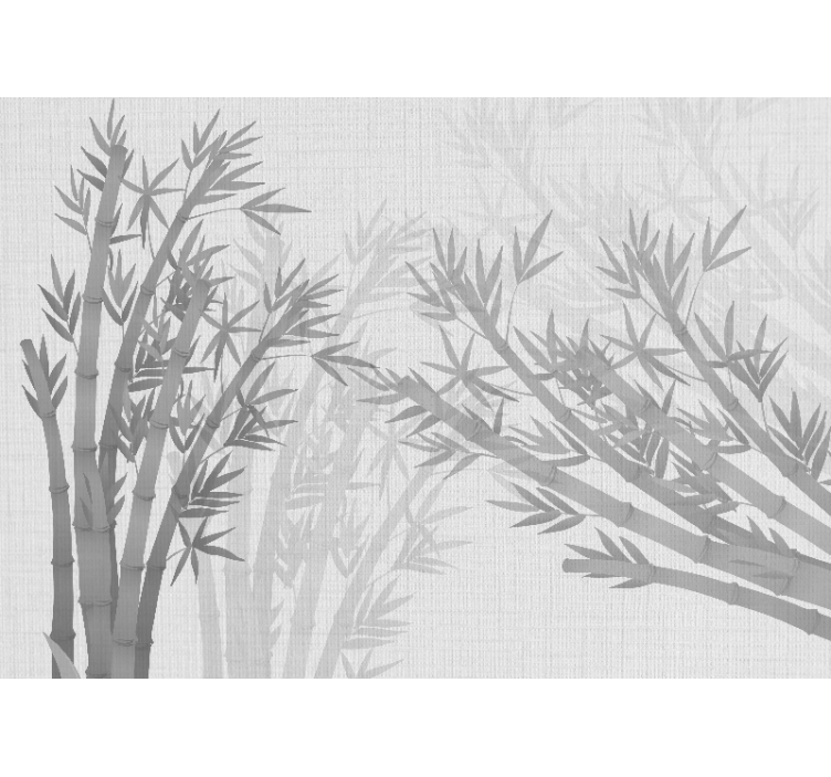 Vit rullgardin japandi bambublad med textur - Tenstickers