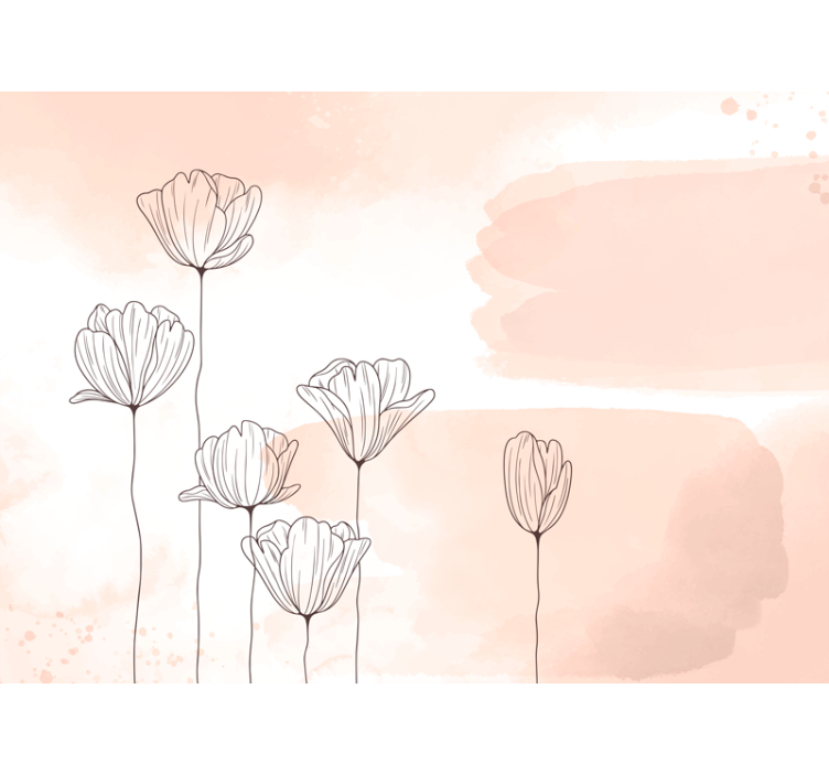 Rullgardin vardagsrum flores linje - Tenstickers