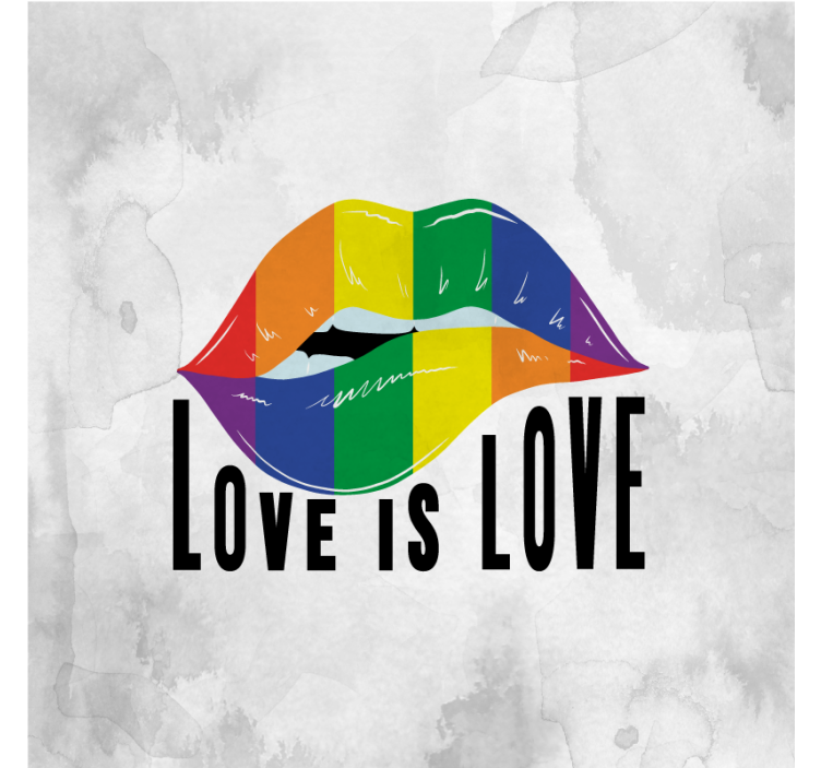 Rullgardin vardagsrum pride day läppar koncept - Tenstickers