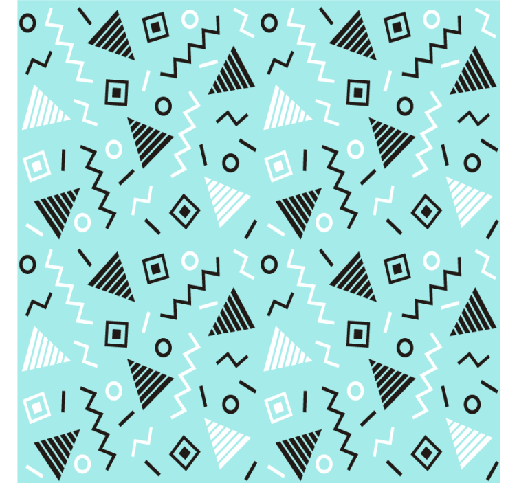 Rullgardin vardagsrum 80-tals memphis mönster - Tenstickers