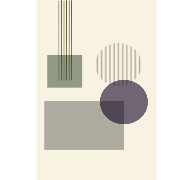 Rullgardin vardagsrum mjuka geometriska former - Tenstickers