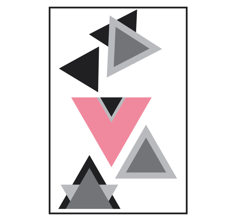 Rullgardin vardagsrum triangel abstrakt konst - Tenstickers