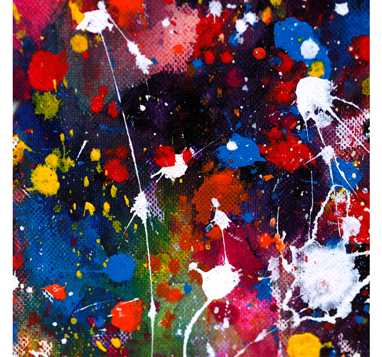 Rullgardin vardagsrum akrylfärg - Tenstickers