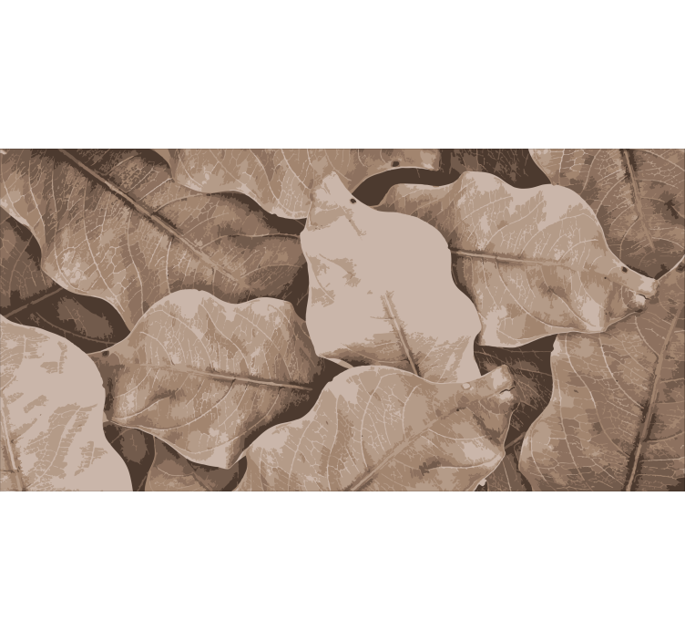 Rullgardin vardagsrum beige torkade blad - Tenstickers