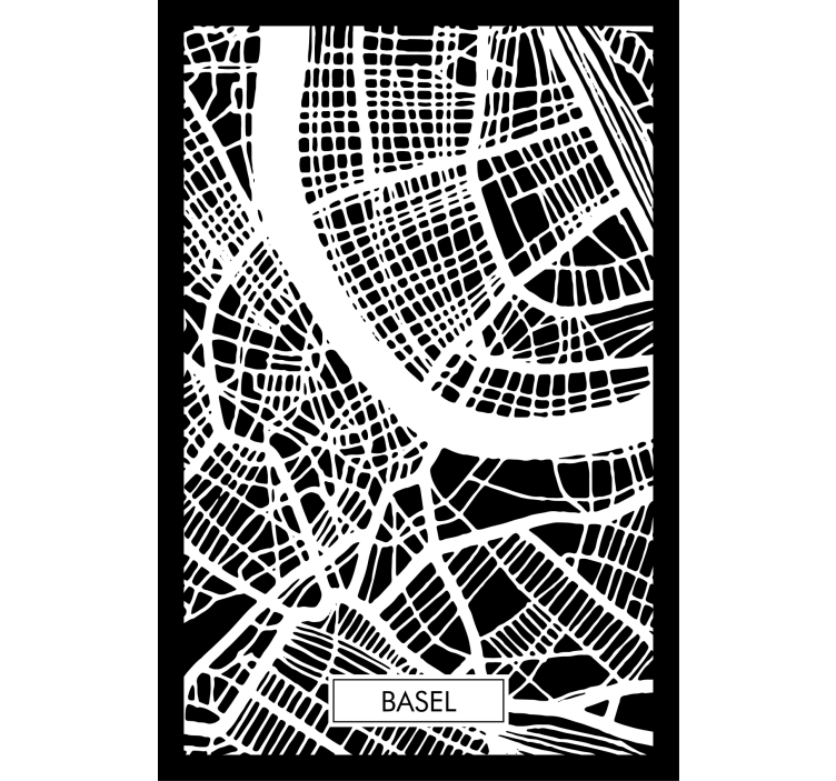 Rullgardin vardagsrum topografisk karta basel - Tenstickers