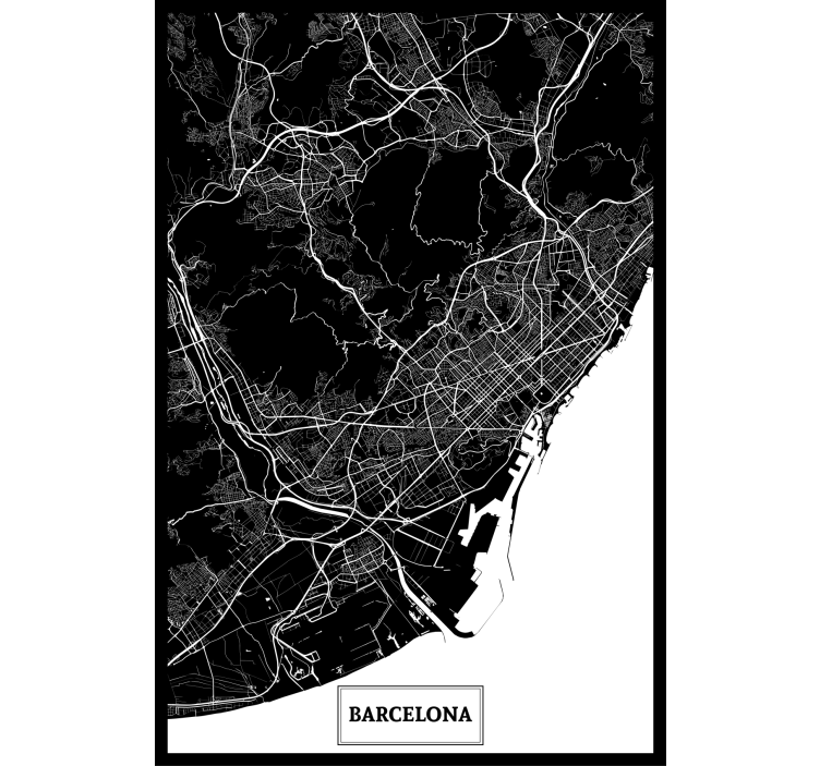 Rullgardin vardagsrum topografisk karta barcelona - Tenstickers