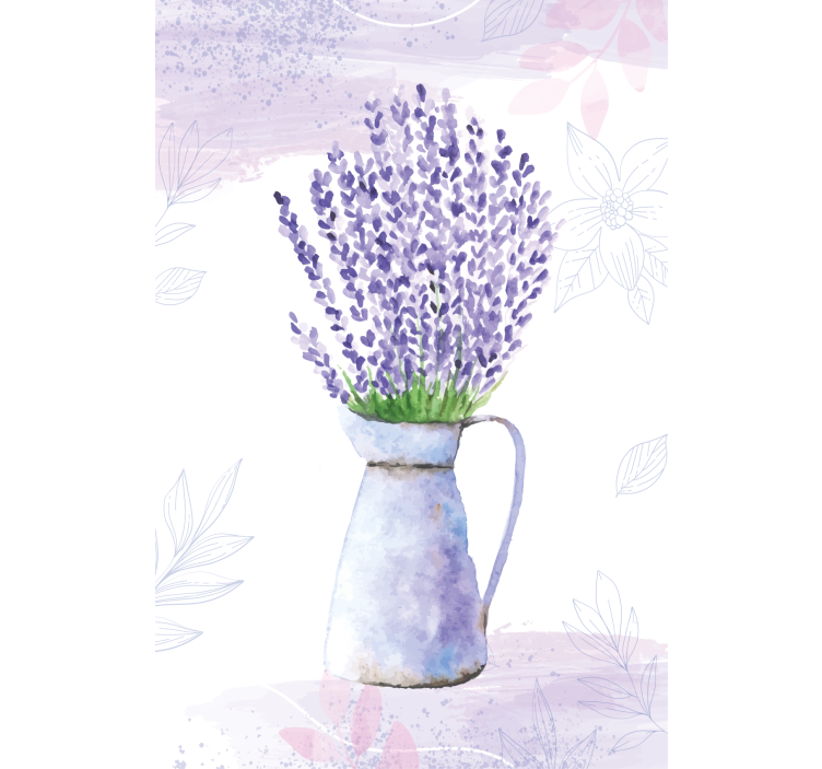 Rullgardin vardagsrum lavendelfat - Tenstickers