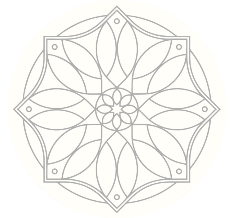 Vit rullgardin mandala mönster - Tenstickers