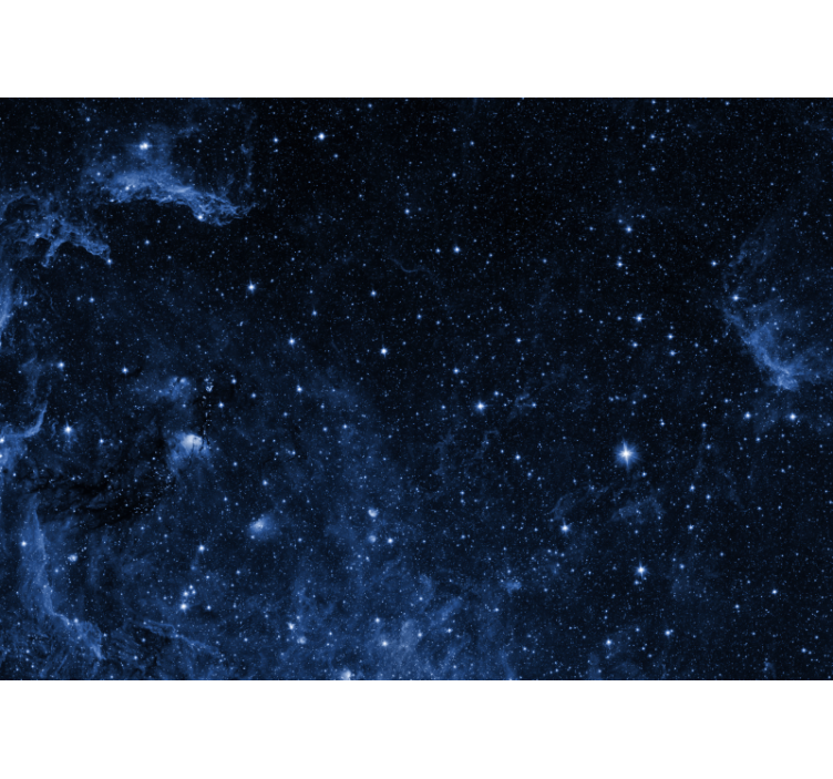 Svart rullgardin väggmålning galax sovrum stjärnbilder - Tenstickers