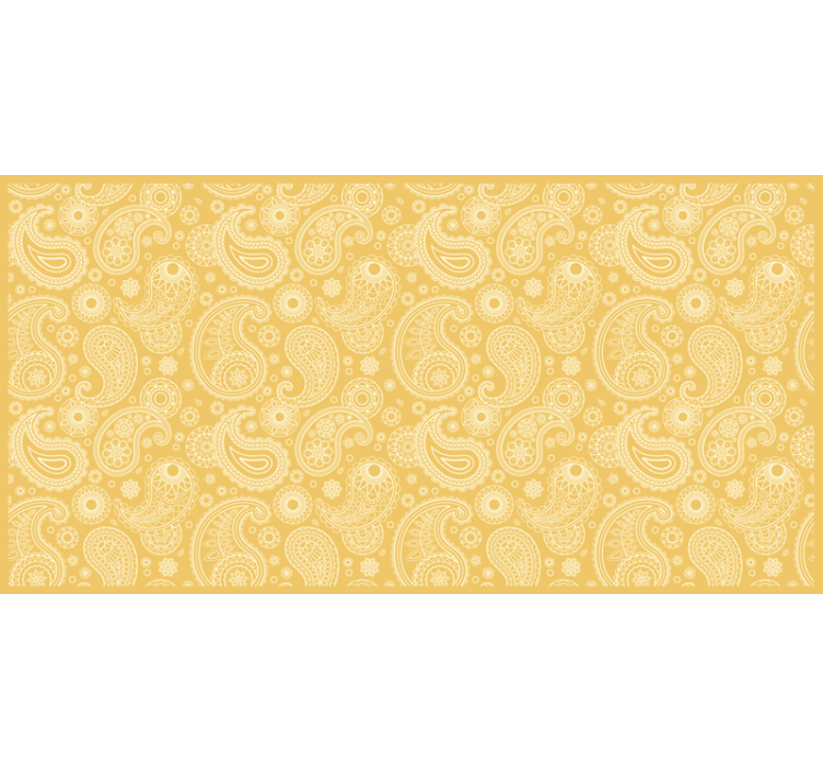 Rullgardin gul arabisk paisley - Tenstickers