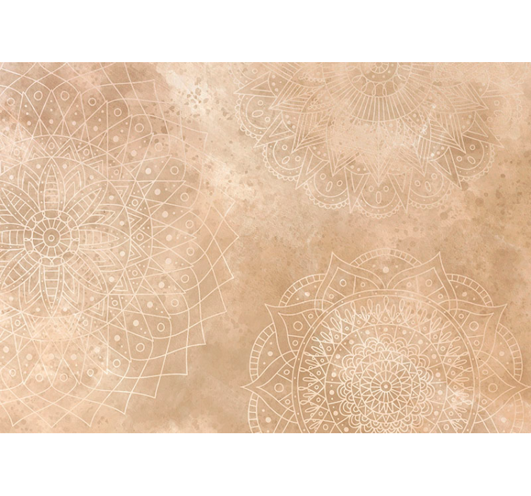 Rullgardin beige mandalas vintage - Tenstickers