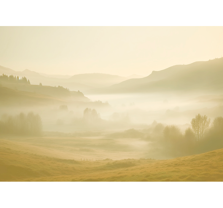 Rullgardin beige och dimmiga vyer - Tenstickers