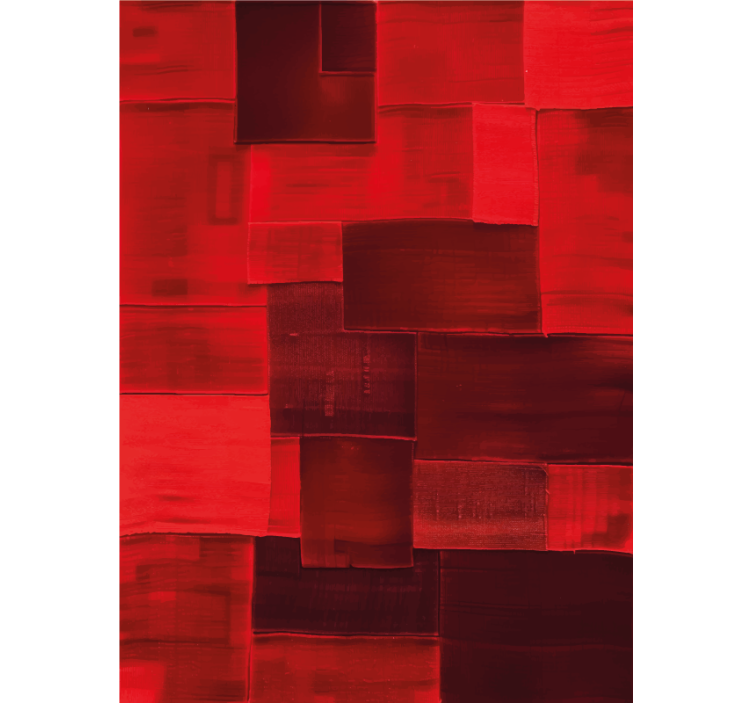 Rullgardin röd rekonstruerat mönster - Tenstickers