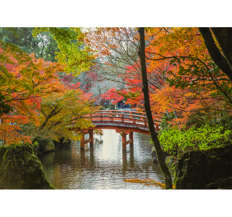 Rullgardin vardagsrum japansk trädgård - Tenstickers