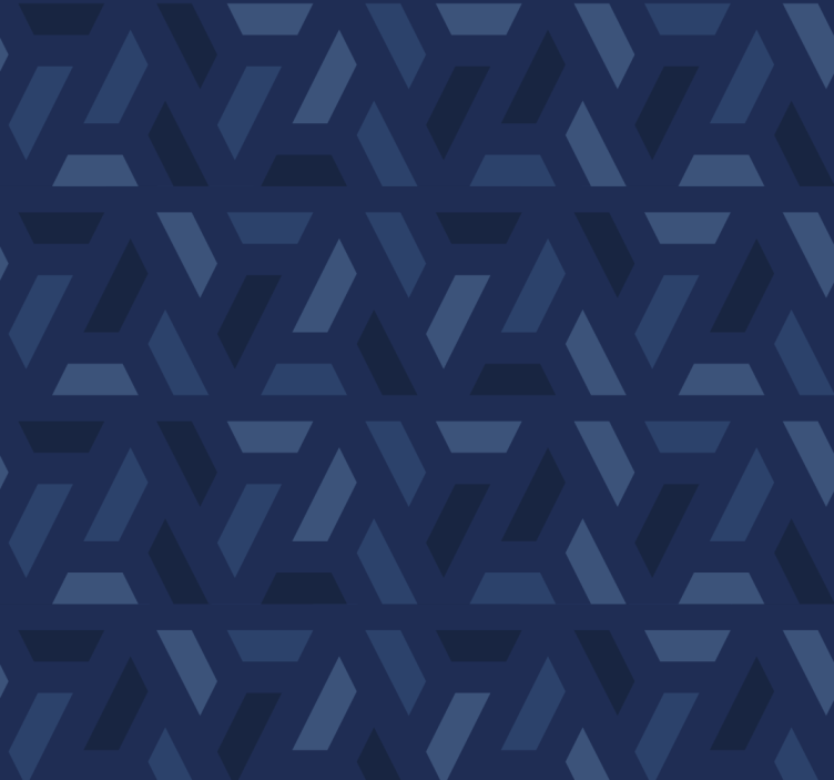 Rullgardin blå med trianglar mönster - Tenstickers
