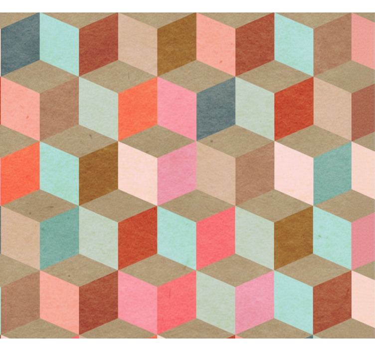 Rullgardin modern pastell geometriskt kraftmönster - Tenstickers