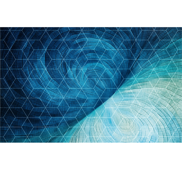 Rullgardin blå abstrakt blå bakgrund - Tenstickers