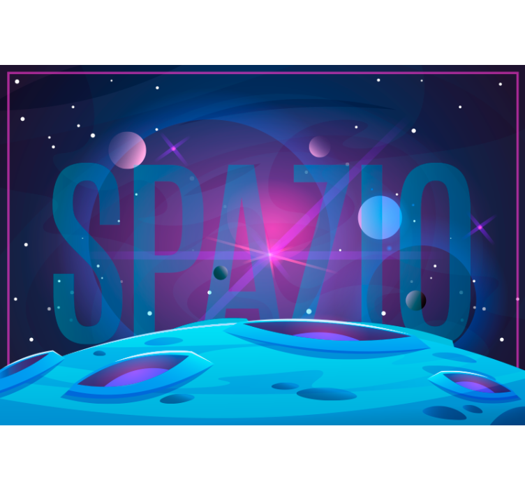 Rullgardin blå univers och rymd - Tenstickers