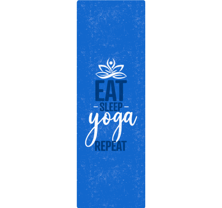 Rullgardin blå ät sova yoga upprepa - Tenstickers