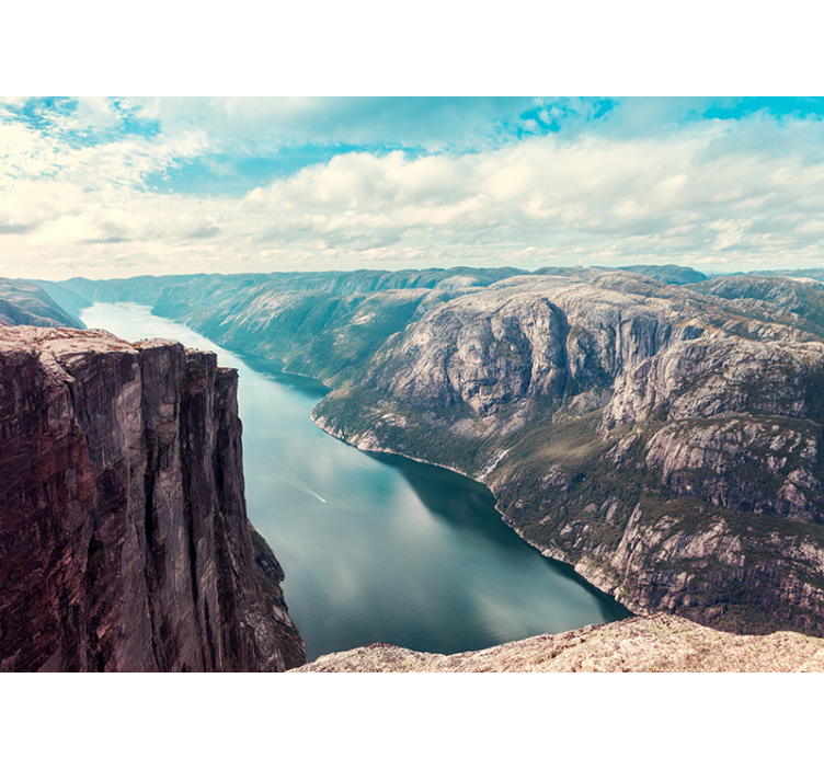 Rullgardin vardagsrum norska fjordar - Tenstickers
