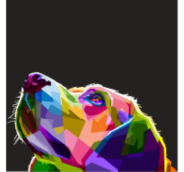Rullgardin vardagsrum regnbågshund - Tenstickers
