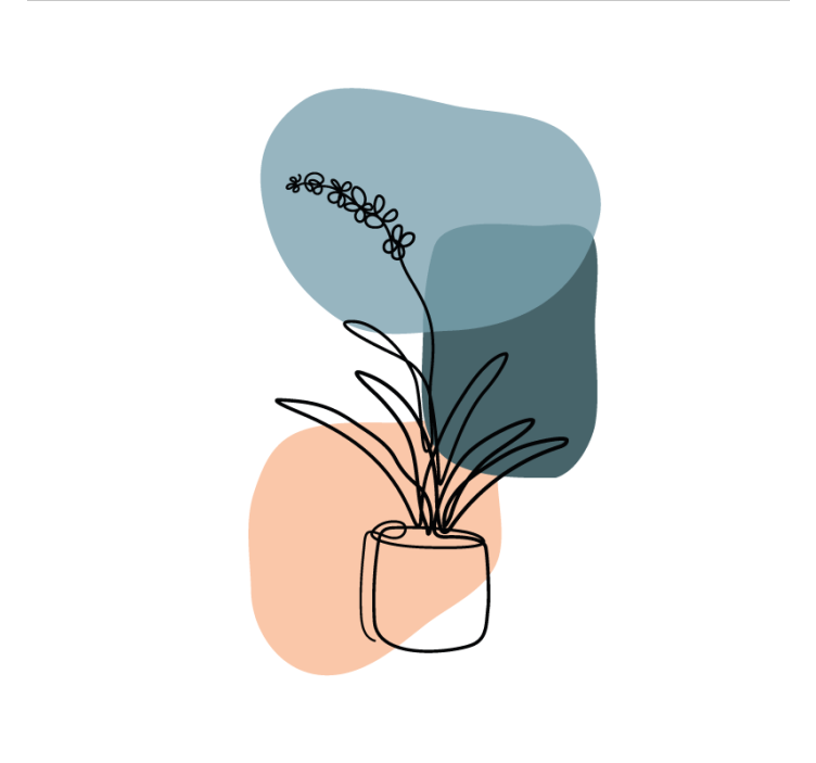 Rullgardin vardagsrum fantastisk minimalistisk orkidé design - Tenstickers