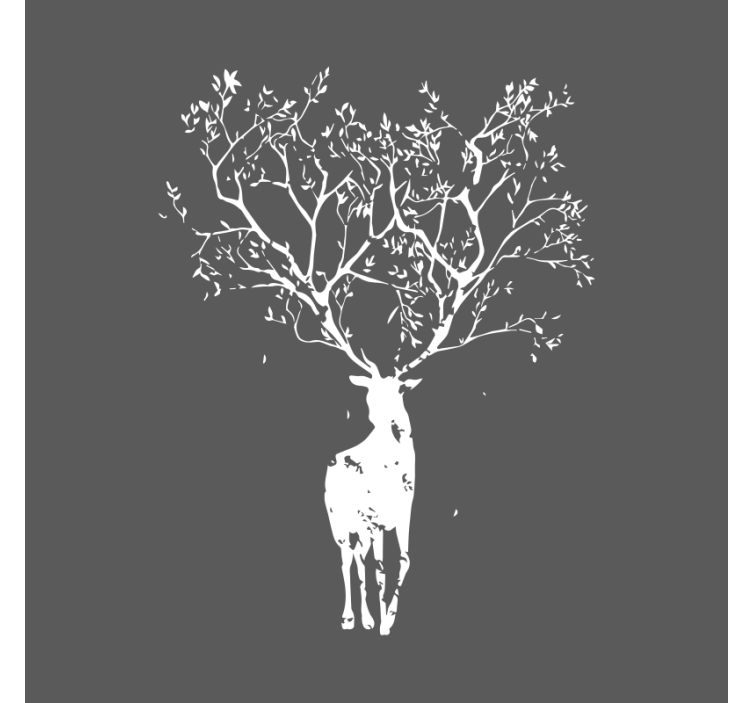 Rullgardin vardagsrum träd stag - Tenstickers