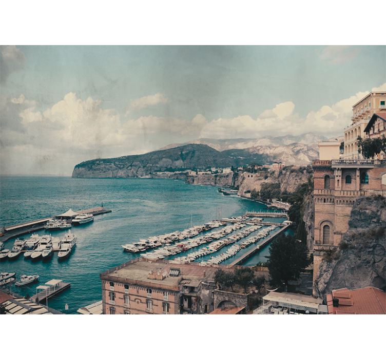 Rullgardin vardagsrum sorrento landskap södra italien - Tenstickers