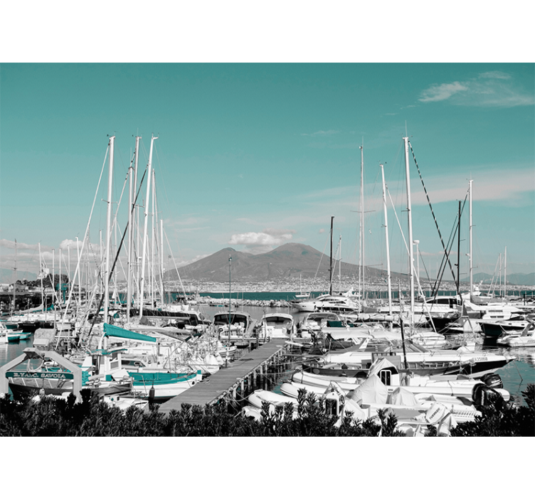 Rullgardin vardagsrum vesuvius neapel landskap - Tenstickers