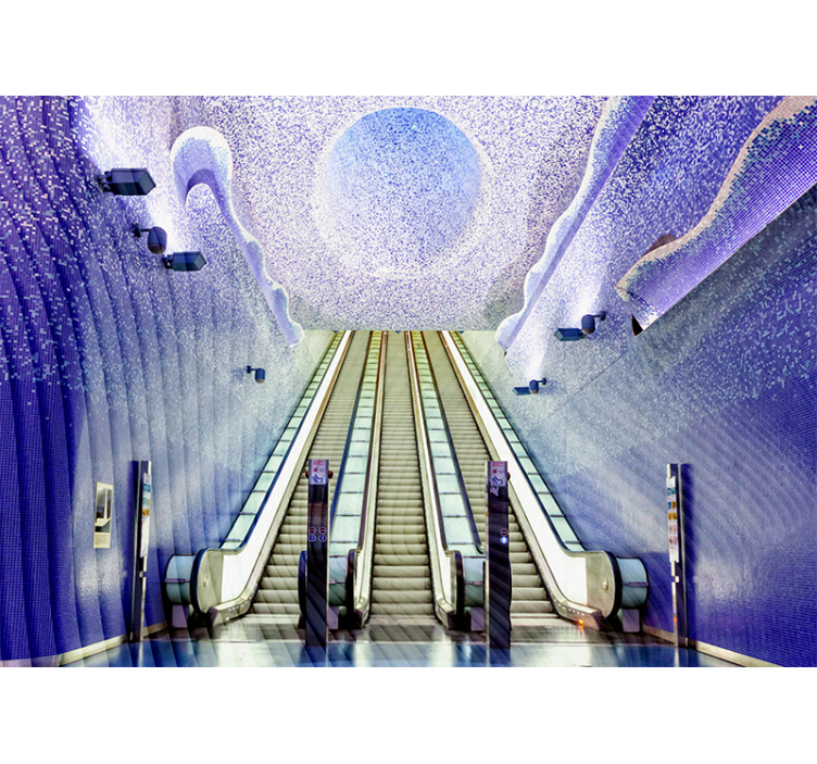 Rullgardin vardagsrum napoli tunnelbanestation - Tenstickers