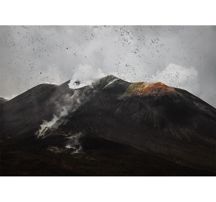 Rullgardin vardagsrum dimmig etna utsikt - Tenstickers