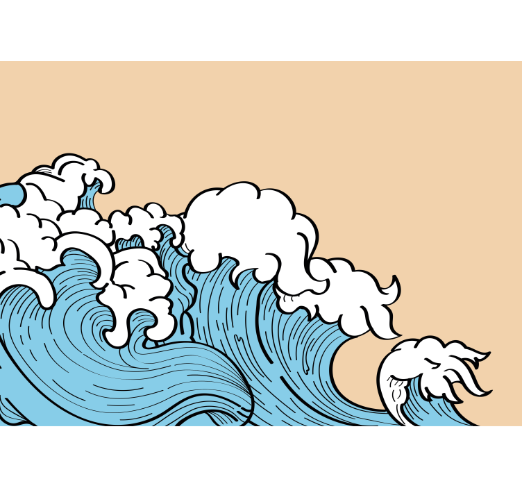 Rullgardin vardagsrum 70-tals estetisk popvåg - Tenstickers