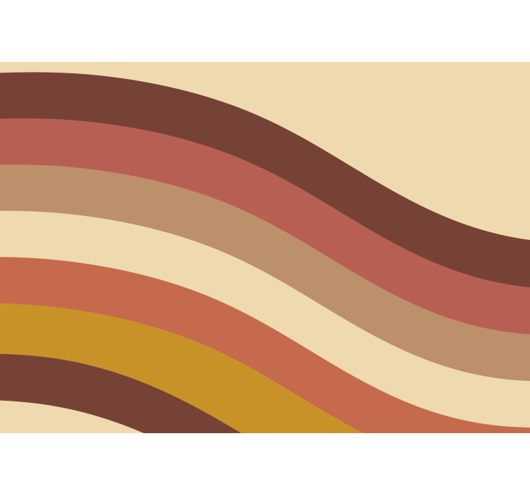 Rullgardin vardagsrum 70-talsränder - Tenstickers