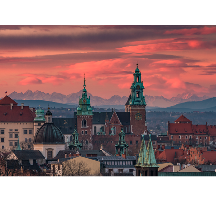 Rullgardin vardagsrum krakow med utsikt över tatrabergen - Tenstickers