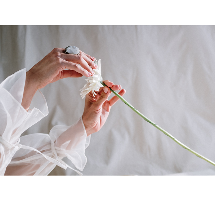 Rullgardin vardagsrum konstnärlig blomma - Tenstickers