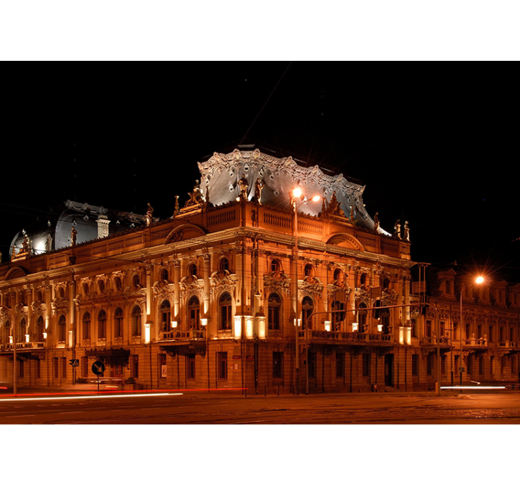 Rullgardin vardagsrum Łódź natttid - Tenstickers